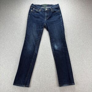 Lauren Ralph Lauren Jeans Womens 2P Dark Blue Wash Classic Straight Denim Casual